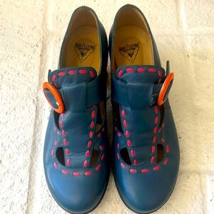 Women’s John Fluevog Navy/Orange 2” Heels